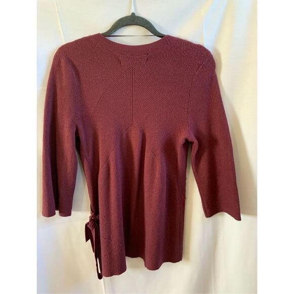 Apt 9 Burgundy Crossover Long Sweater ✝️ - Picture 2 of 11